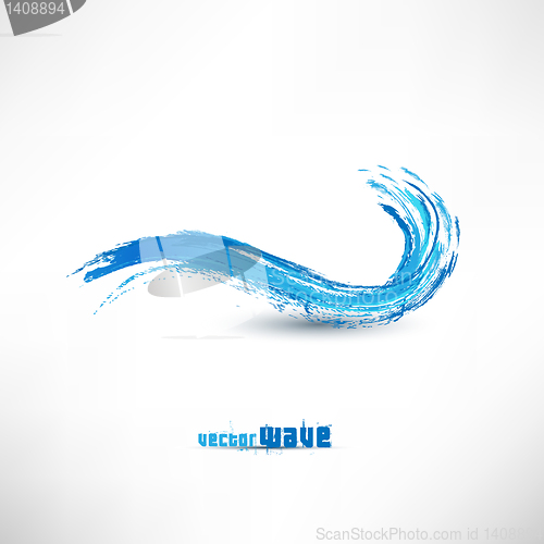 Image of Vector illustration of abstract blue wave