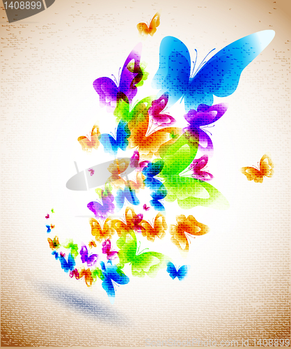 Image of Butterfly on the canvas background