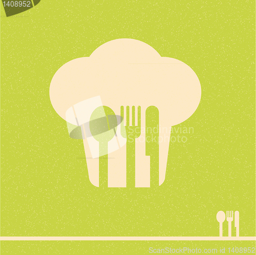 Image of restaurant menu retro poster