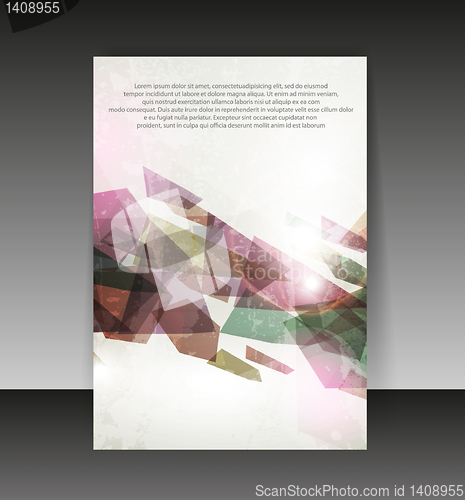 Image of Flyer or cover design. Folder design content background. editabl