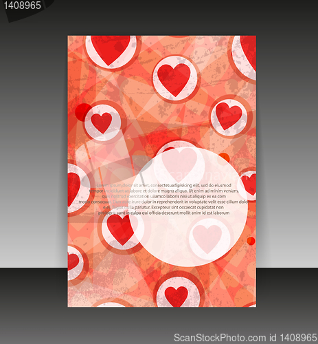 Image of Flyer or cover design. Folder design content background. editabl