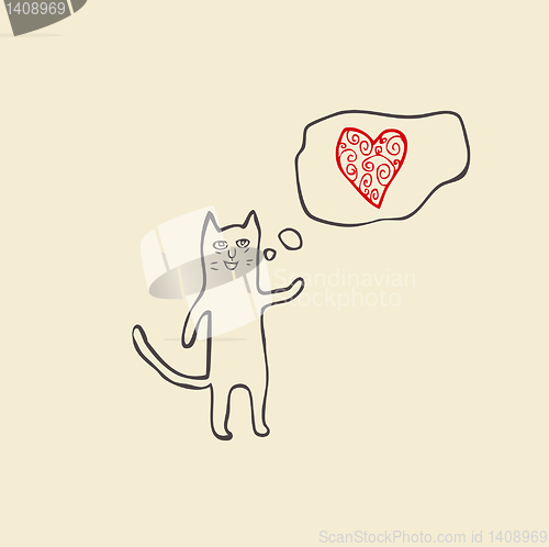 Image of cat singing about love