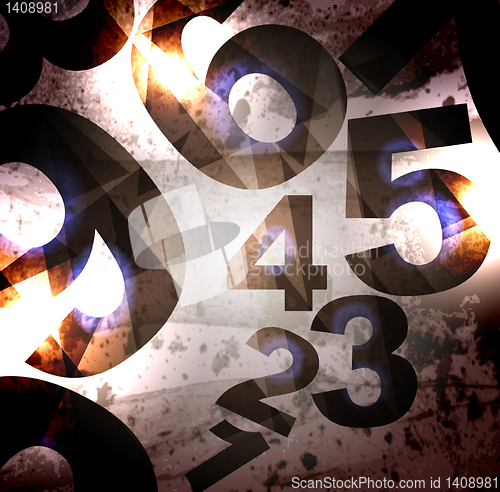 Image of Abstract retro background with numbers