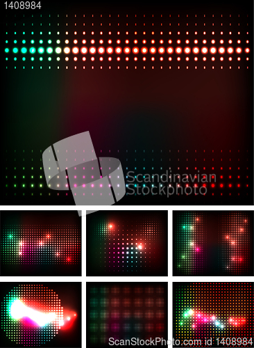 Image of vector disco lights