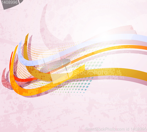 Image of abstract rainbow wave background. line for design