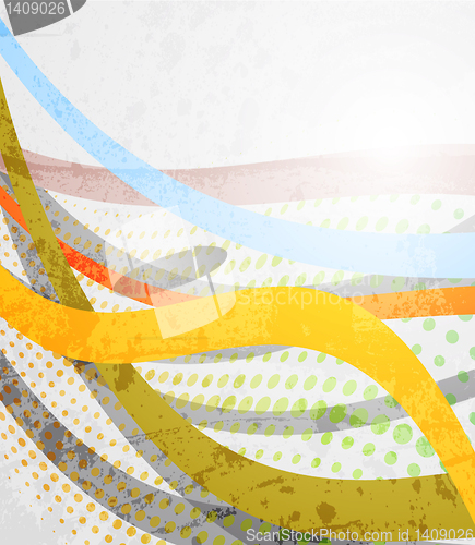 Image of abstract rainbow wave background. line for design