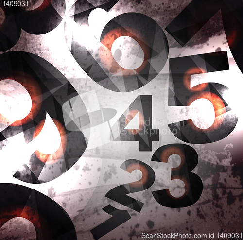 Image of Abstract retro background with numbers