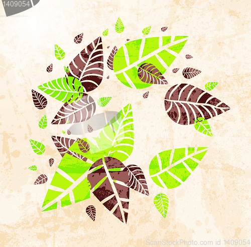 Image of Autumn Background-Autumn Leaves falling for your design