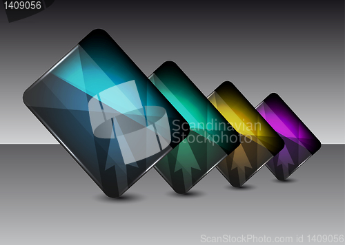 Image of Abstract glossy glass speech bubble vector background