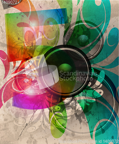 Image of vector colorful music background illustration