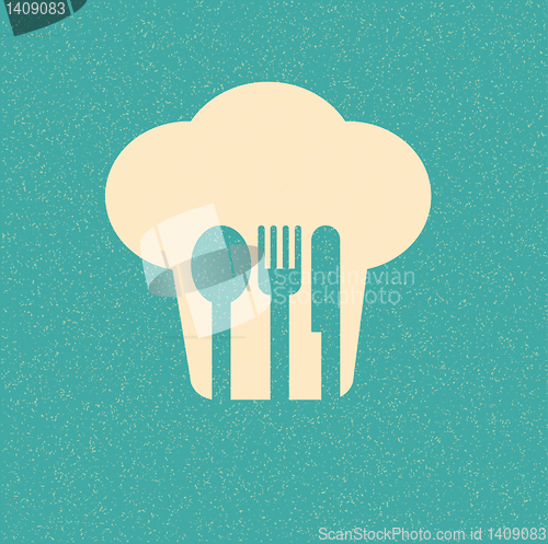 Image of restaurant menu retro poster
