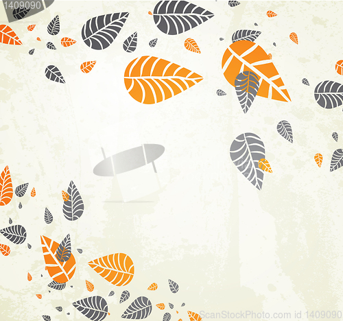 Image of Autumn Background-Autumn Leaves Falling for your design
