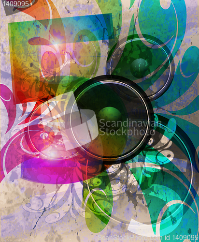 Image of vector colorful music background illustration