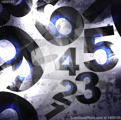 Image of Abstract retro background with numbers