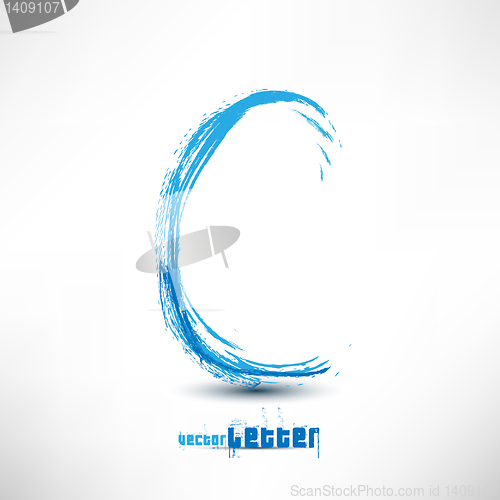 Image of Vector illustration drawn by hand letter. Grunge wave.