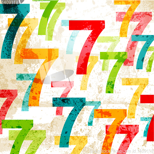 Image of Abstract background with colorful rainbow numbers for design