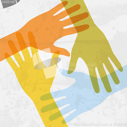 Image of  hands connecting