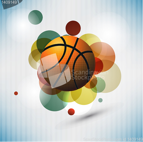 Image of Basketball Advertising poster. Vector illustration