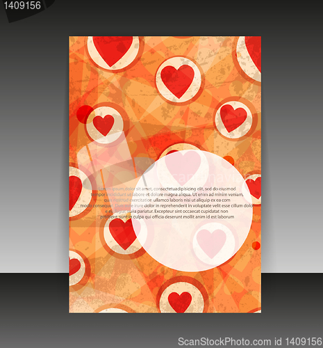 Image of Flyer or cover design. Folder design content background. editabl