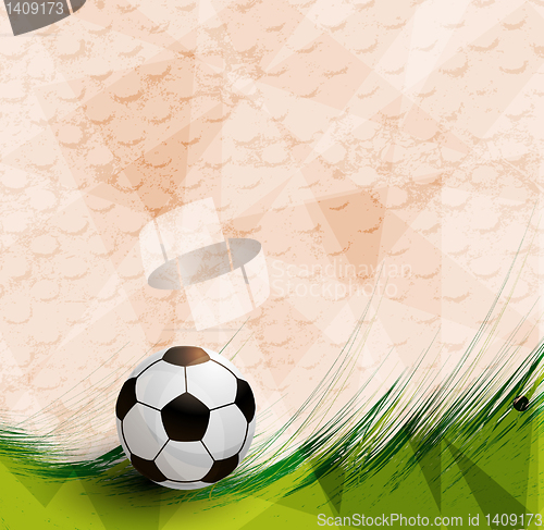 Image of vector football design on artistic background
