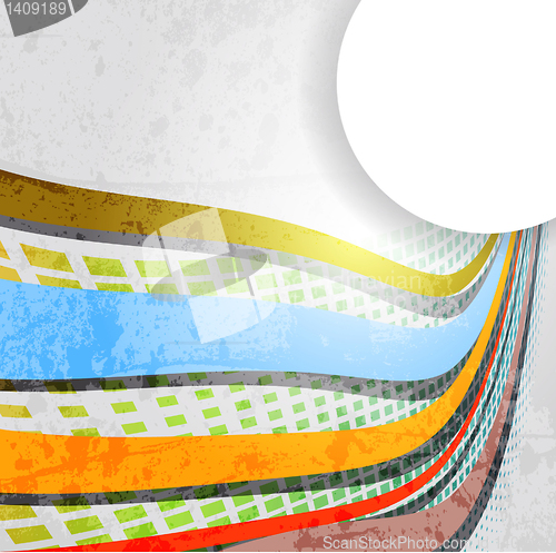 Image of abstract rainbow wave background. line for design