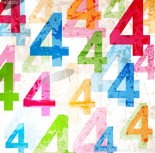 Image of Abstract background with colorful rainbow numbers for design