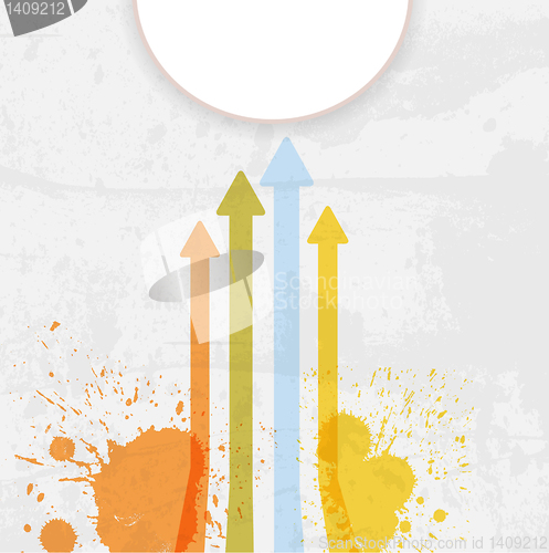 Image of Colored arrows abstract vector background. For design