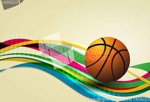 Image of Basketball Advertising poster. Vector illustration