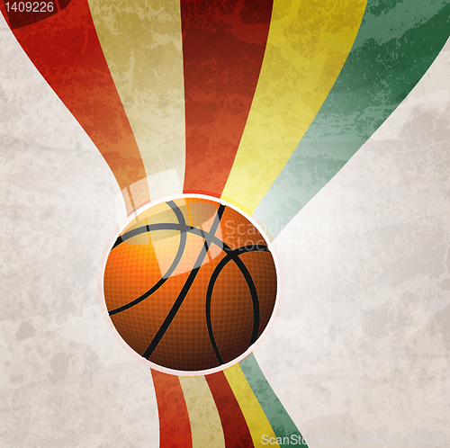 Image of Basketball Advertising poster. Vector illustration