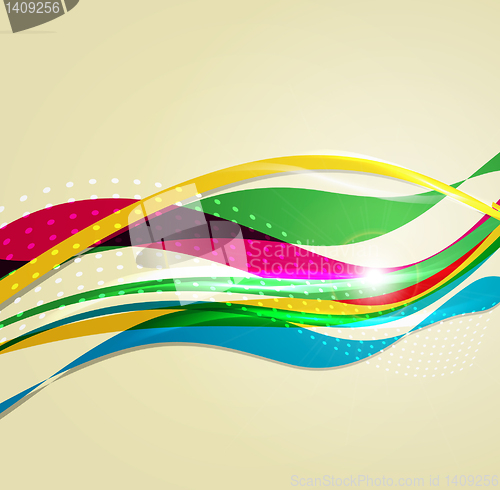 Image of abstract rainbow wave background. line for design