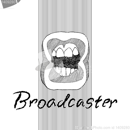 Image of Abstract hand-drawn background, Broadcaster. 