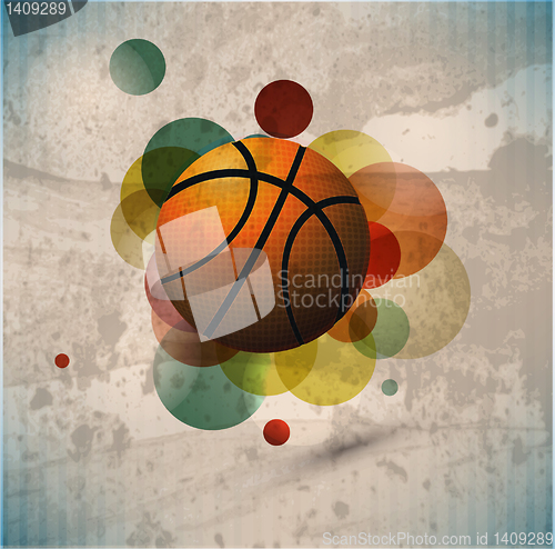 Image of Basketball Advertising poster. Vector illustration