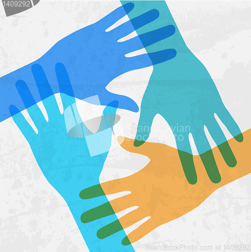 Image of hands connecting