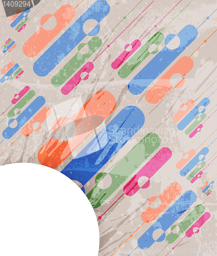 Image of Retro modern abstraction in color. Abstract Vector Background
