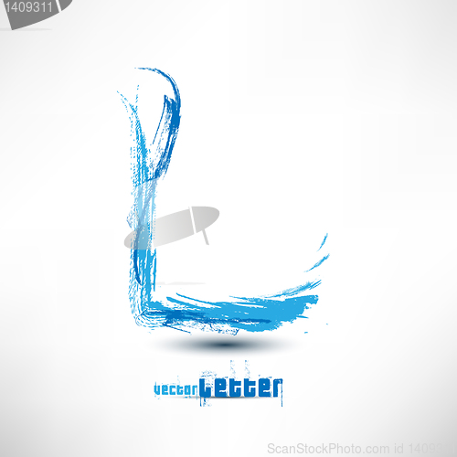 Image of Vector illustration drawn by hand letter. Grunge wave.