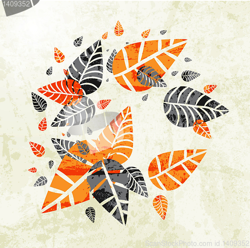 Image of Autumn Background-Autumn Leaves Falling for your design