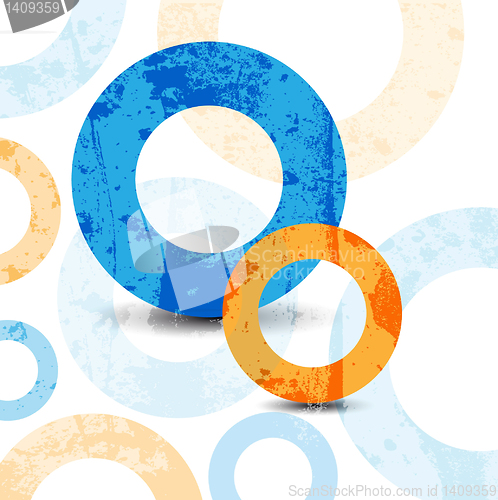 Image of abstract high-tech graphic design circles pattern background