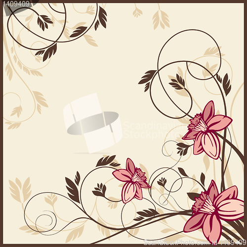 Image of retro floral card