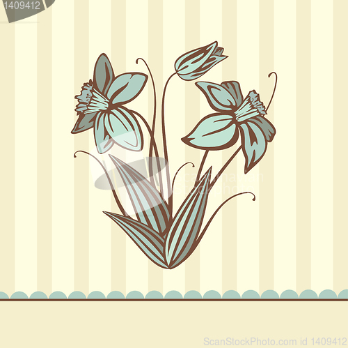 Image of retro flower card