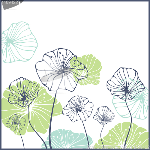 Image of card with flowers