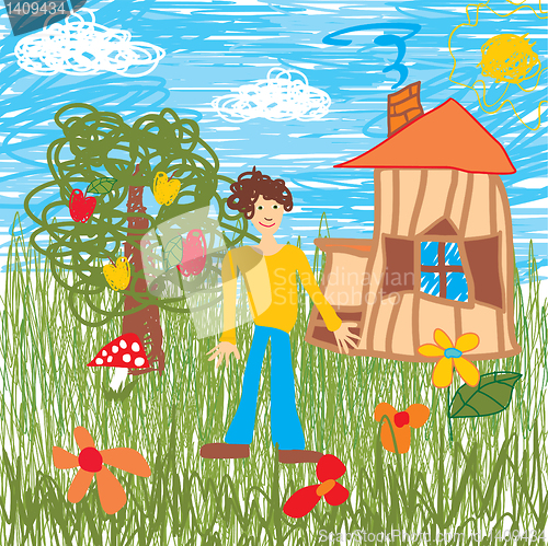 Image of nice child draw