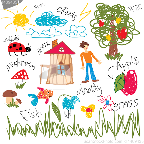 Image of child draw elements