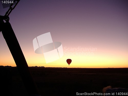 Image of ballooning at sunrise