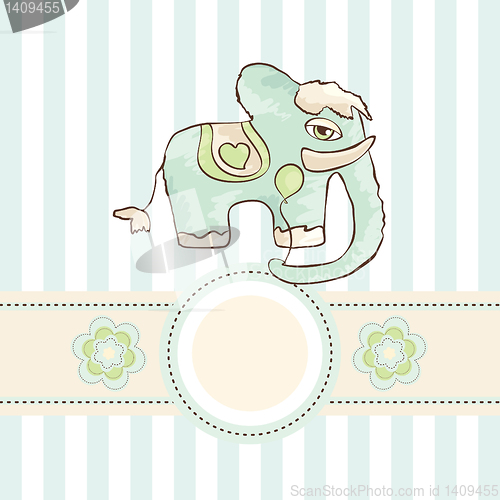 Image of vector cute baby card