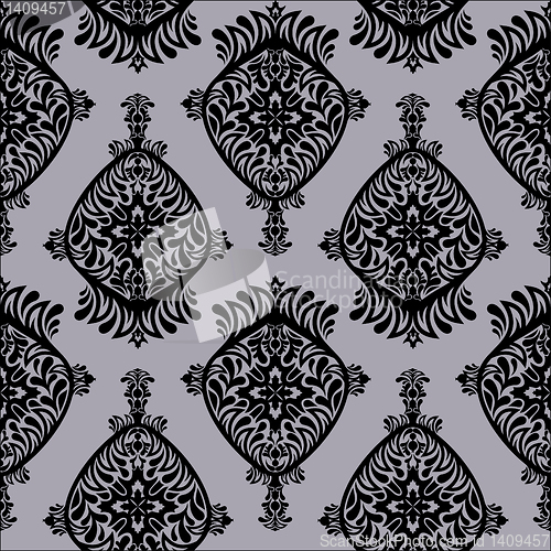 Image of seamless damask wallpaper