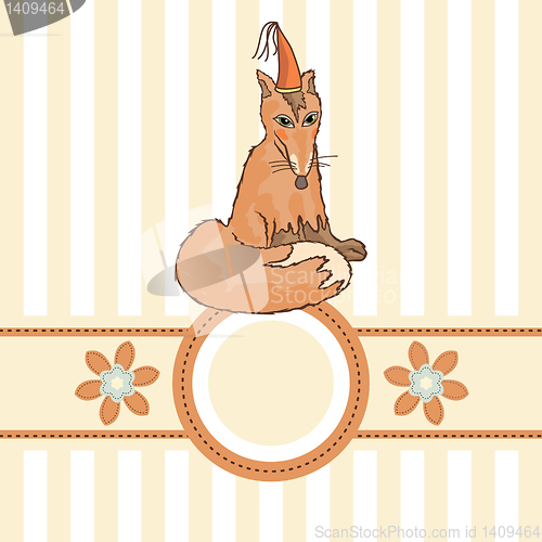 Image of vector cute baby card