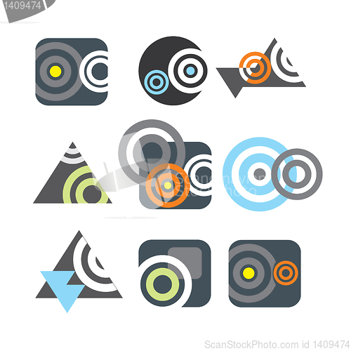 Image of collection of abstract symbols