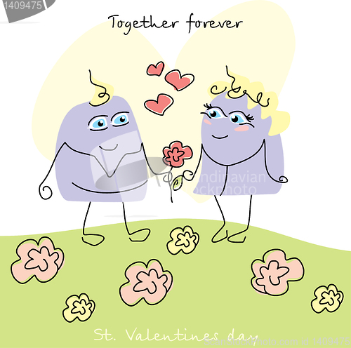 Image of cute valentine`s day card