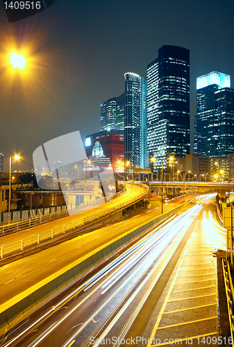 Image of modern urban city at night 