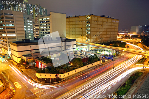 Image of modern urban city at night 